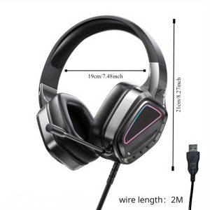 R-18 SEISA RGB Computer Headset Headset Esports Gaming Headset Wired Eating chicken headset with desktop microphone 2-in-1