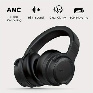 ProSound Noise Cancelling Headphones - Immersive Rich Bass, Crystal-Clear Calls, 30 Hours Long-Lasting Playtime, Ultra-Comfort Fit, Sleek Black Design