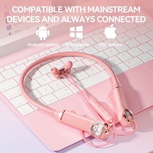 V5.3 Wireless Sports Headphones - Bendable Silicone Headband, HIFI Sound Quality, LED Light Effect, Long-Lasting Battery Life, Audio and Video Synchronization, Multi-Device Compatibility, Free Gift - Perfect for Students, Girlfriends, and Music Lovers