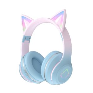 Cat Ear Wireless Gaming Headset for PS5 PS4 PC Switch - Clear Audio, Wireless 5.1 with 7.1 Surround Sound, Built-in Microphone , Memory Foam Padding